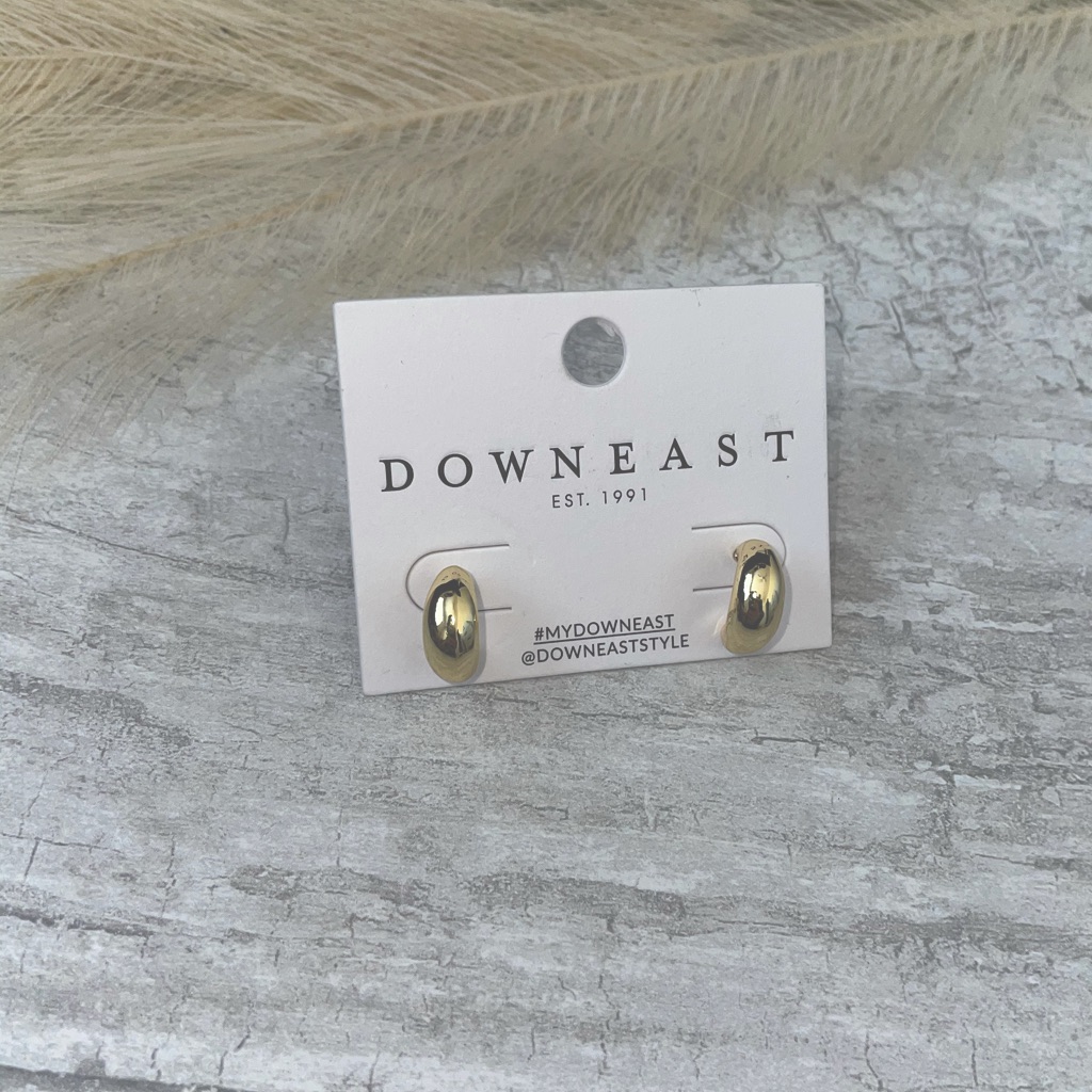 Nwt Downeast Macaroni Earrings Gold